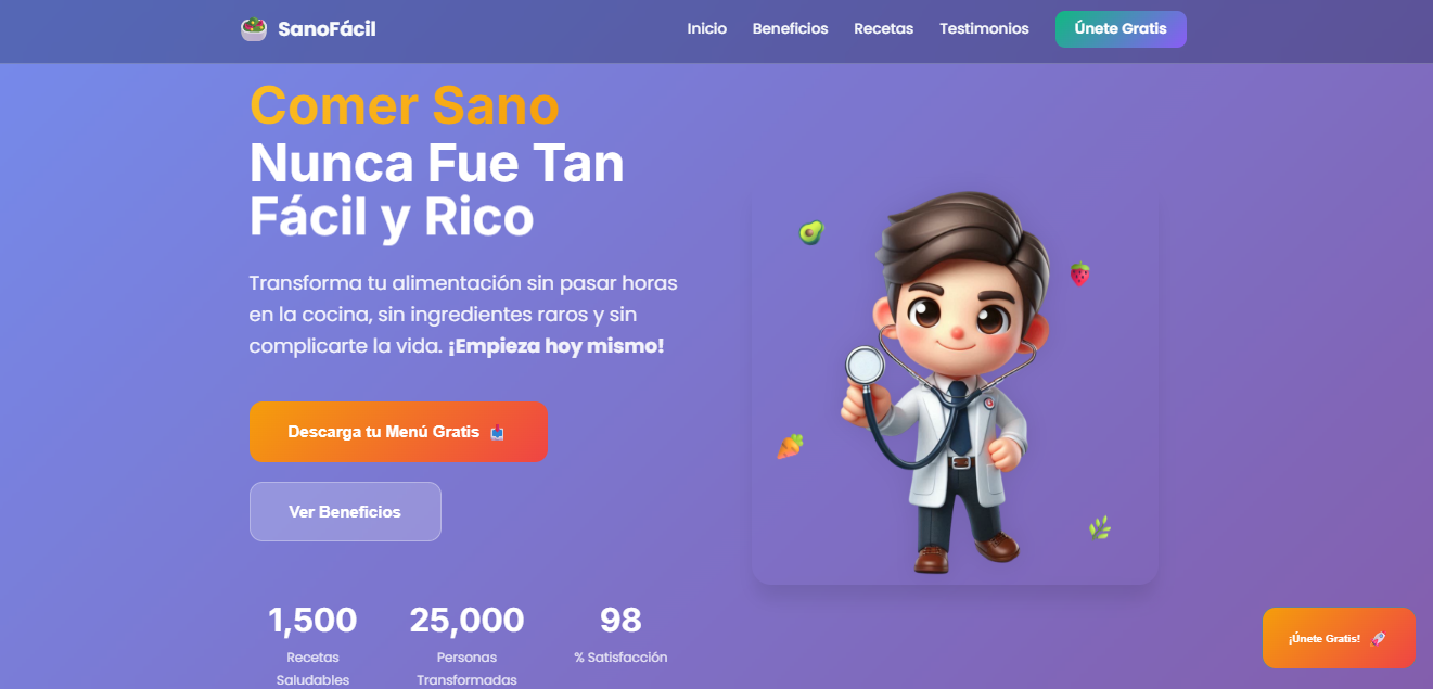 Healthy Food Landing Page