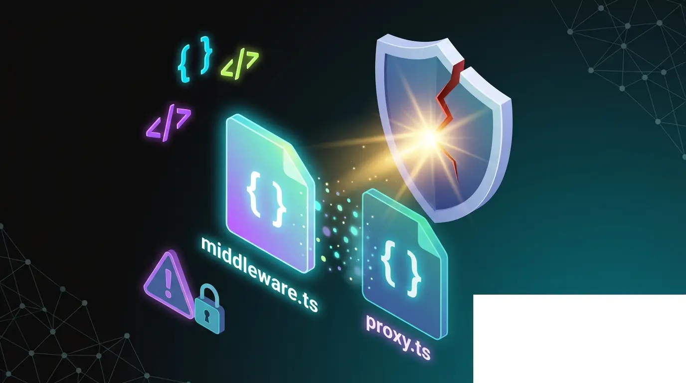 middleware.ts ya no existe: el cambio a proxy.ts en Next.js 16