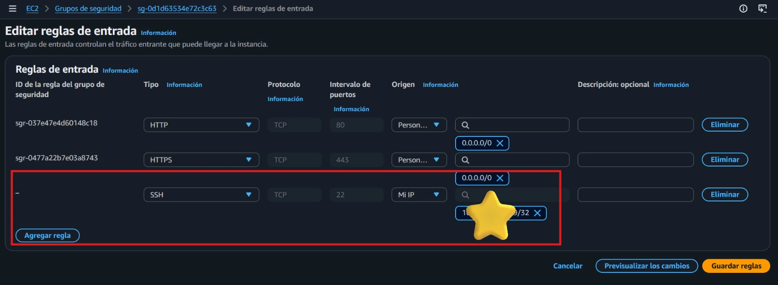 Error de EC2 Instance Connect al intentar conectarse desde el navegador